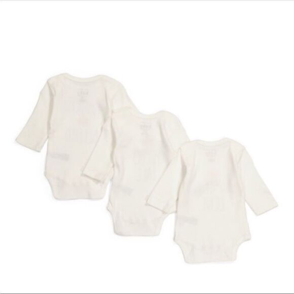 Rae Dunn Baby “Happy Fall” 3-Piece Onesie Set Pumpkin Graphic Bodysuits 6–9M - Picture 2 of 6